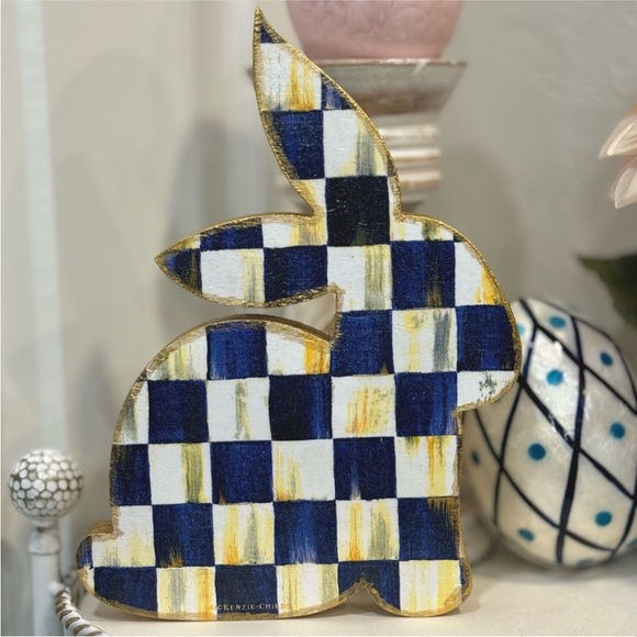 Hand Crafted Other - Hand Crafted Royal Check Easter Bunny